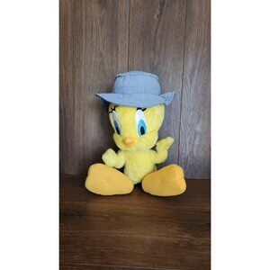 Vintage Tweety Bird 1998 Blue Hat Ace Looney Tunes Plush Doll 12” Play By Play